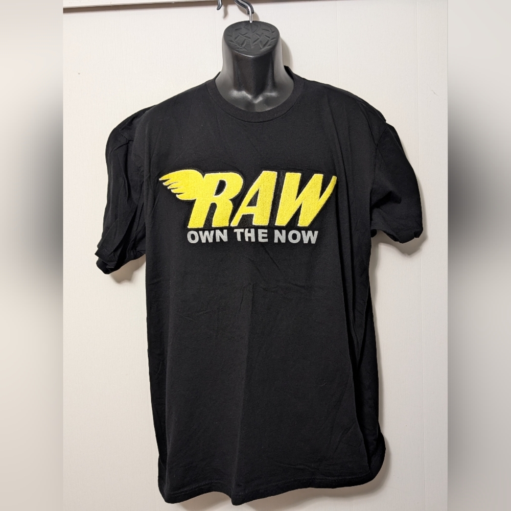 Men's RAW Own the Now Plush Yellow Patch Skater Rare Black Size 2XL